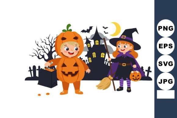 Download Children Dressed in Halloween Costumes P - Costumes Collection