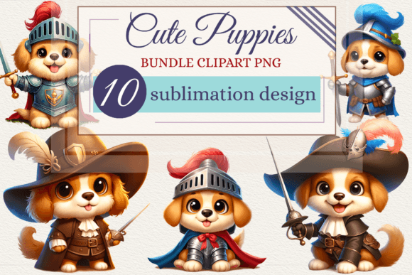 Download Clipart Bundle Cute Puppies in Costumes - Costumes Collection