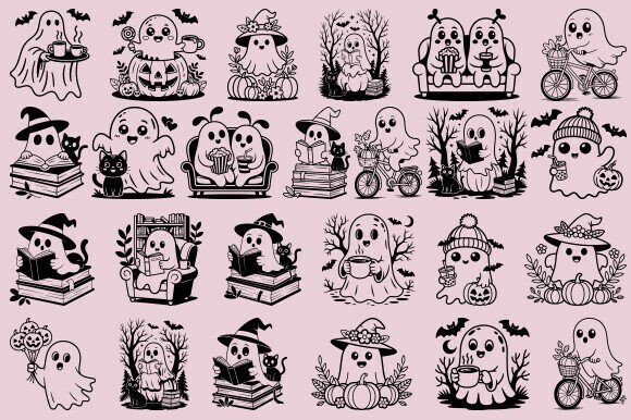Download 46 Cute Halloween Ghost Svg Bundle - Ghost svg Collection